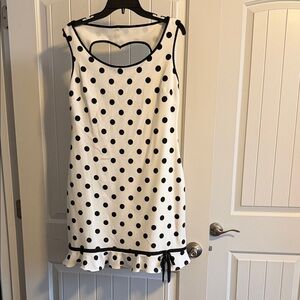 Betsey Johnson Black and White Polka Dot Mini Dress